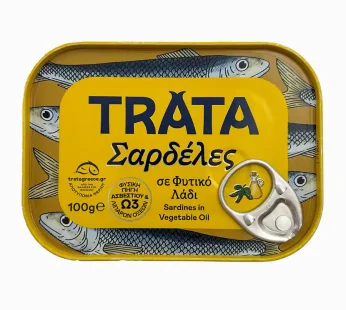 ΣΑΡΔΕΛΕΣ ΤΡΑΤΑ ΣΕ ΦΥΤΙΚΟ ΛΑΔΙ 100γρ