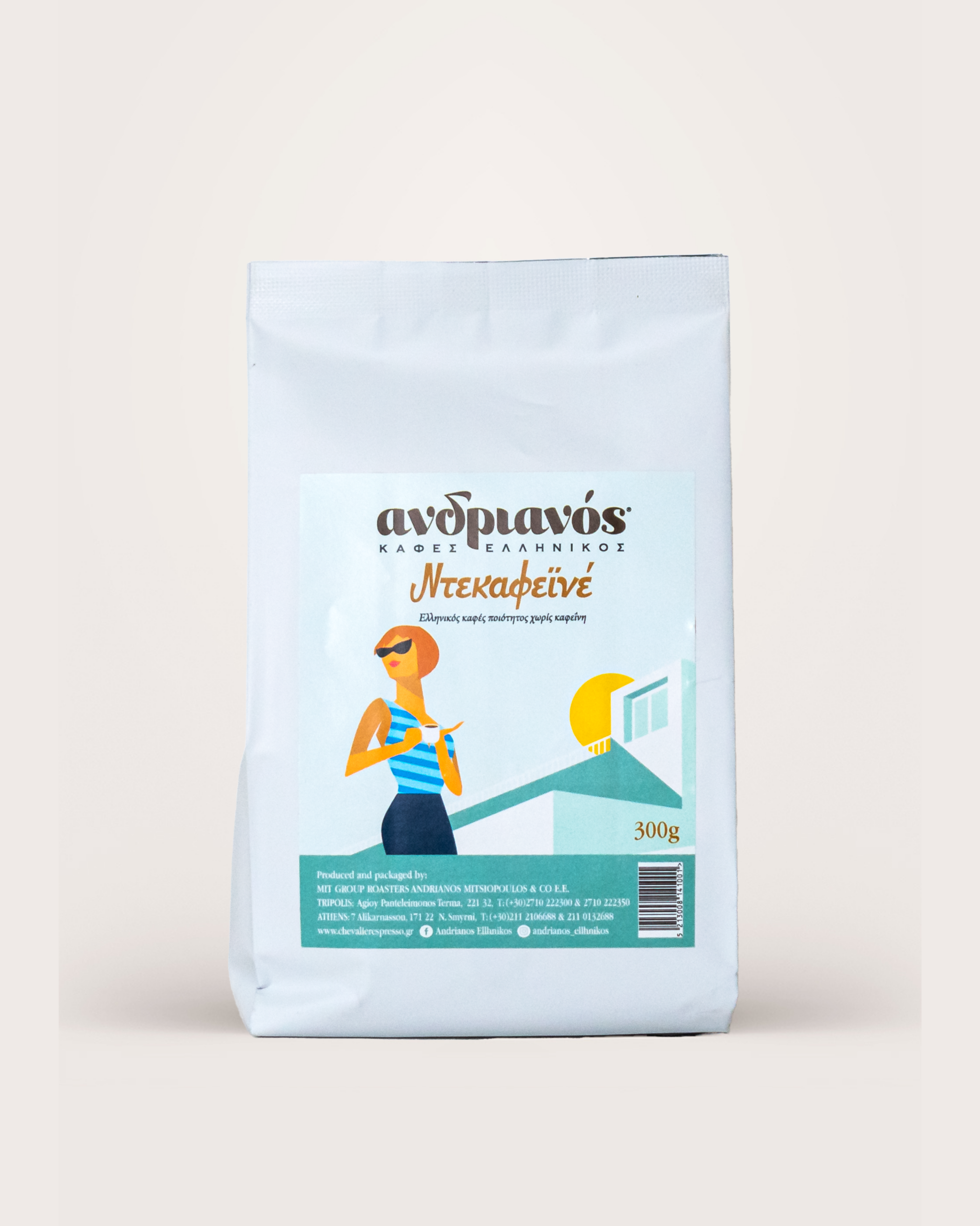 ΚΑΦΕΣ ΕΛΛΗΝΙΚΟΣ DECAFFEINE ΑΝΔΡΙΑΝΟΣ 300γρ